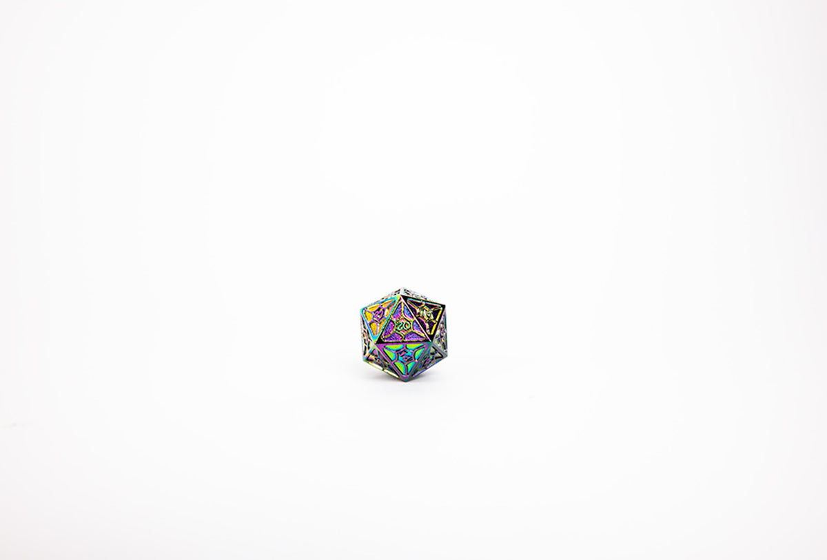 LPG Dice Set - Metal RPG Leadlight Dazzle Dark