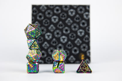 LPG Dice Set - Metal RPG Leadlight Dazzle Dark - Good Games