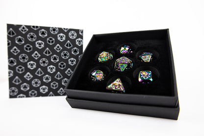 LPG Dice Set - Metal RPG Leadlight Dazzle Dark - Good Games