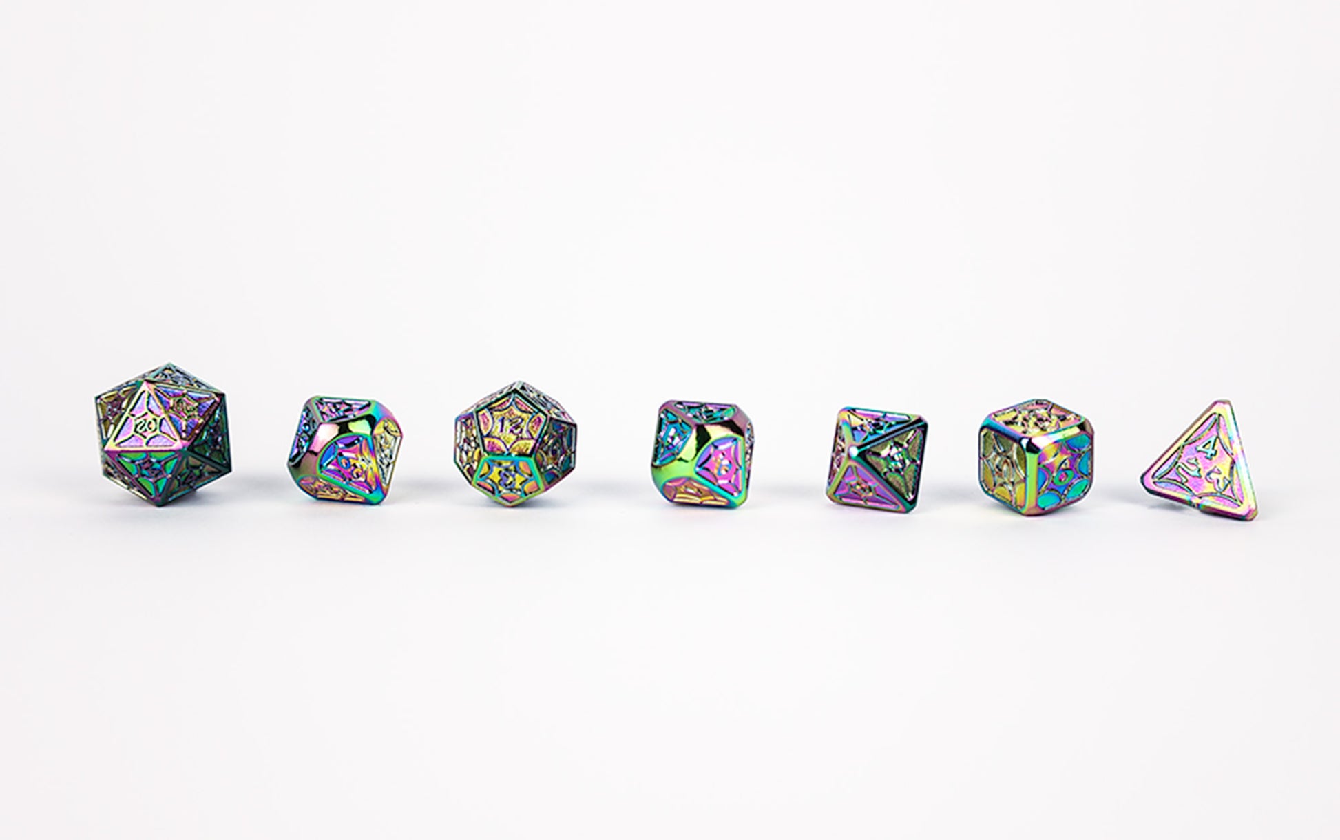 LPG Dice Set - Metal RPG Leadlight Dazzle Dark - Good Games