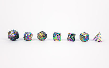 LPG Dice Set - Metal RPG Leadlight Dazzle Dark - Good Games