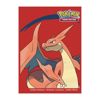 Fierce Charizard illustration on a red background, featuring the Pokemon Trading Card Game logo