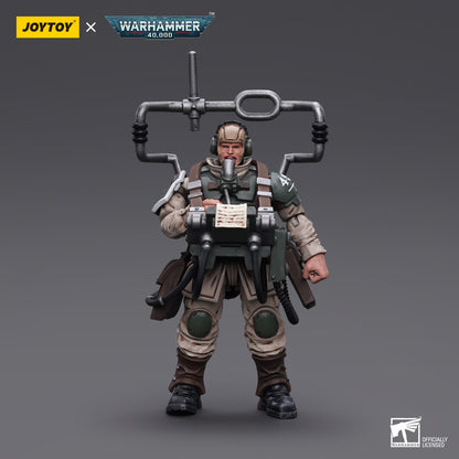 Warhammer Collectibles: 1/18 Scale Astra Militarum Cadian Command Squad Veteran with Master Vox - Good Games
