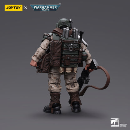 Warhammer Collectibles: 1/18 Scale Astra Militarum Cadian Command Squad Veteran with Medi-pack - Good Games