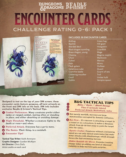 Beadle & Grimms Encounter Cards - Challenge Rating 0-6: Pack 1 - Good Games