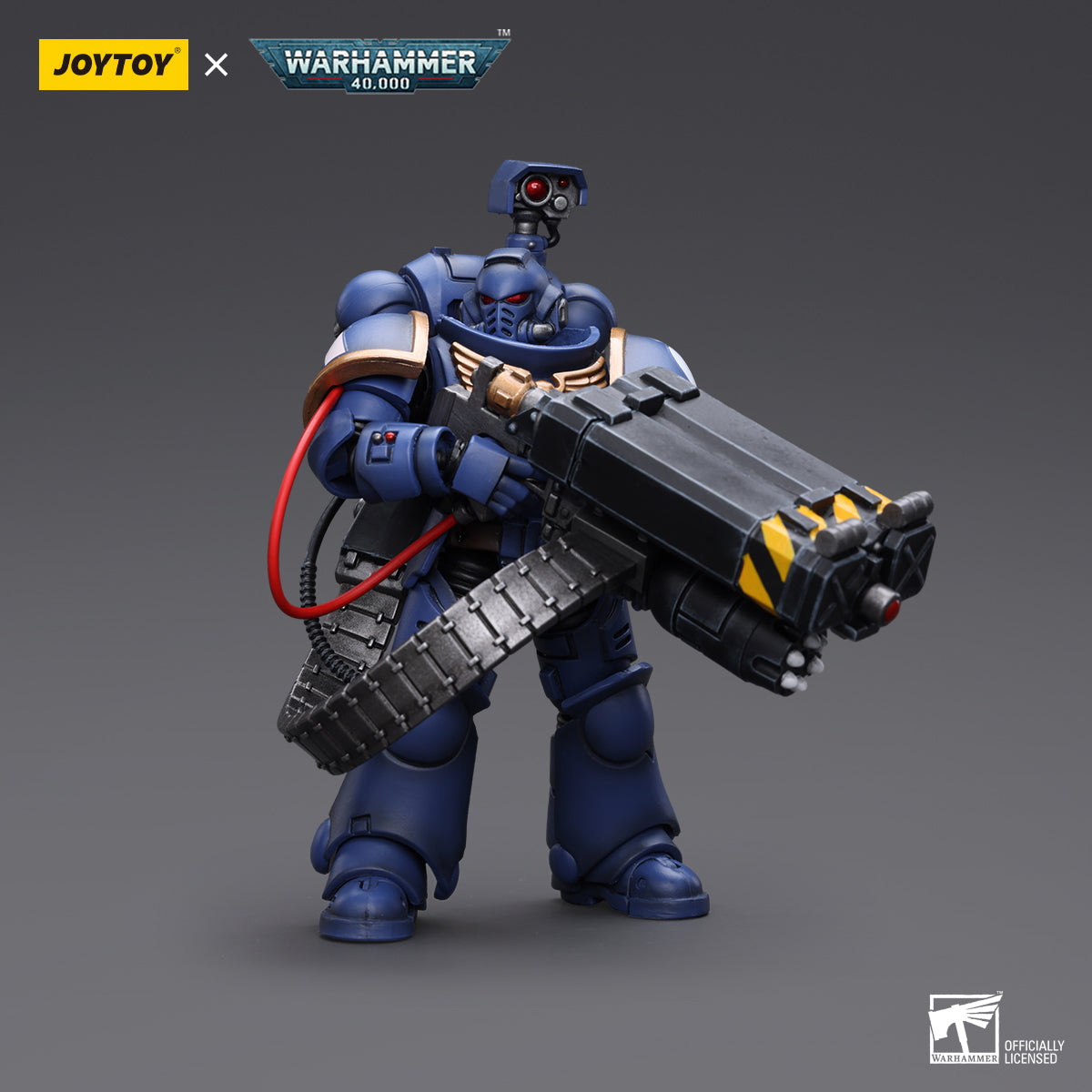Warhammer Collectibles: 1/18 Scale Ultramarines Desolation Marine with Castellan Launcher Superkrak