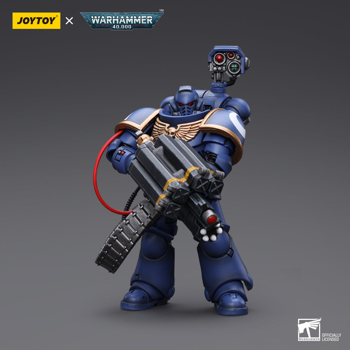 Warhammer Collectibles: 1/18 Scale Ultramarines Desolation Marine with Castellan Launcher Superfrag