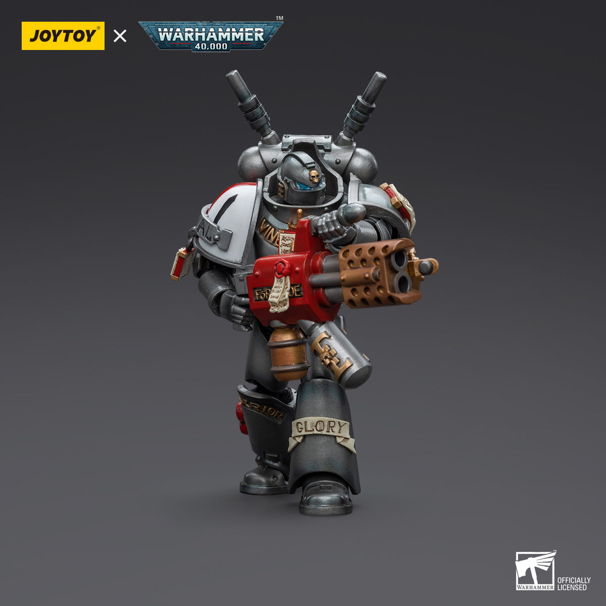 Warhammer Collectibles: 1/18 Scale Grey Knights Interceptor Squad Interceptor with Incinerator