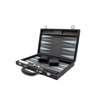 LPG Classics Leather Backgammon Set - Black - Good Games
