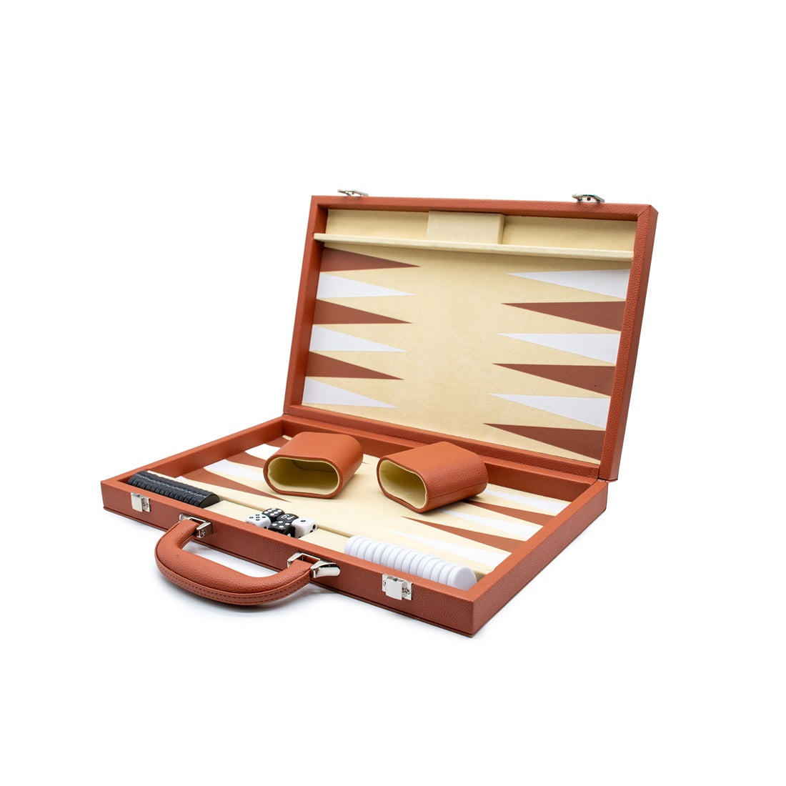 LPG Classics Leather Backgammon Set - Brown