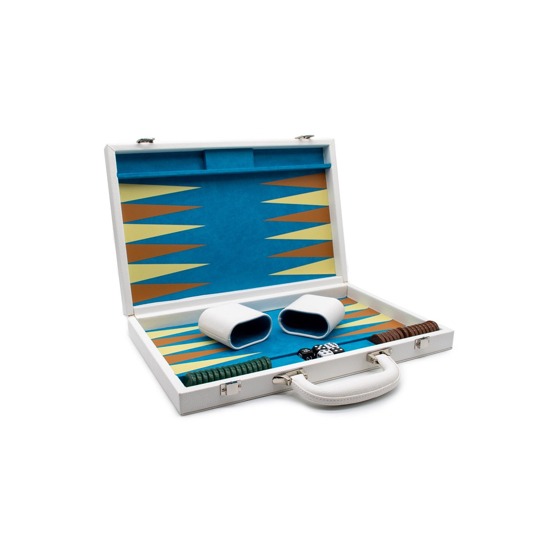 LPG Classics Leather Backgammon Set - White - Good Games
