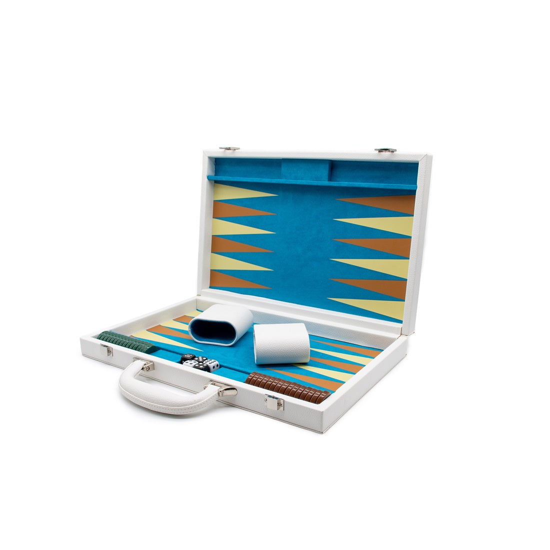 LPG Classics Leather Backgammon Set - White