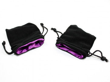Small Black Velvet Bag w/ Purple Satin Lining - Good Games