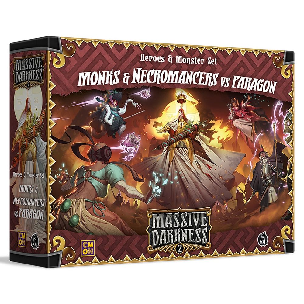 Massive Darkness 2: Heroes &amp; Monster Set – Monks &amp; Necromancers vs The Paragon