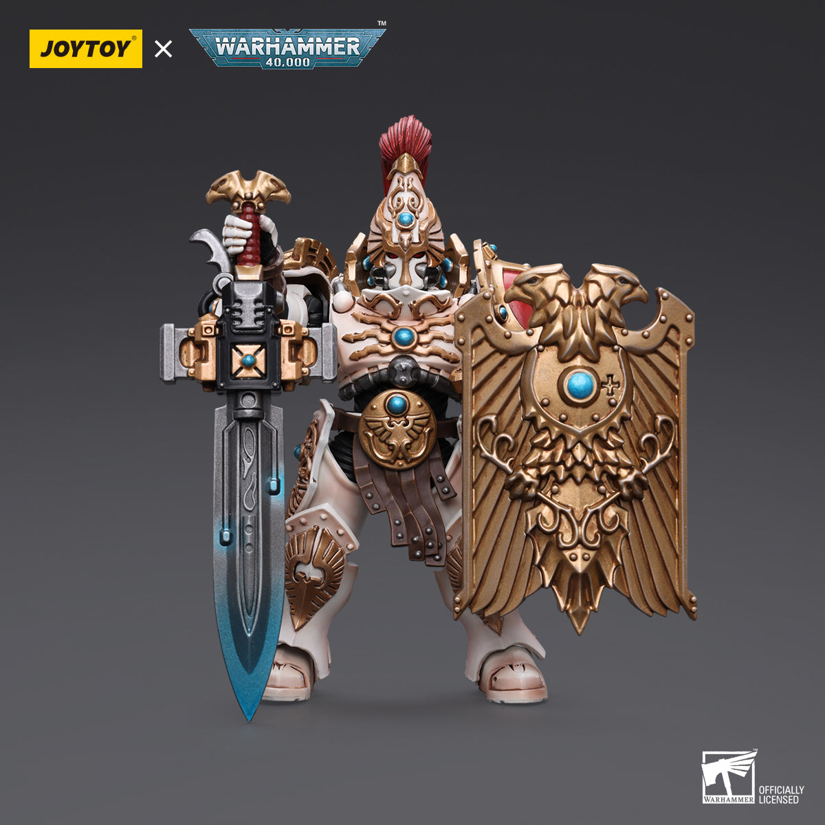 Warhammer Collectibles: 1/18 Scale Adeptus Custodes Solar Watch Custodian Guard with Sentinel Blade - Good Games