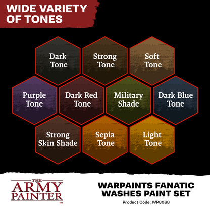 Army Painter - Warpaints Fanatic - Washes Paint Set - Good Games