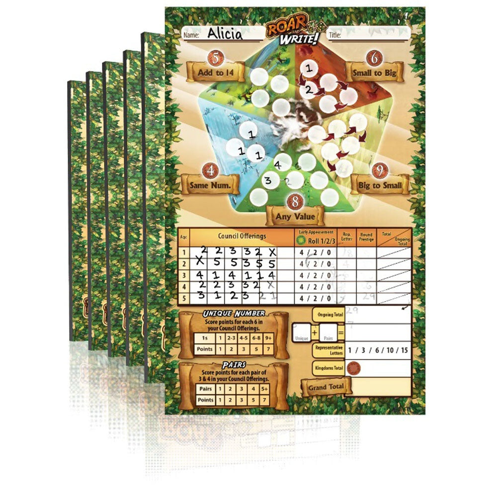 Roar & Write Dry Erase Sheets (Preorder) - Good Games