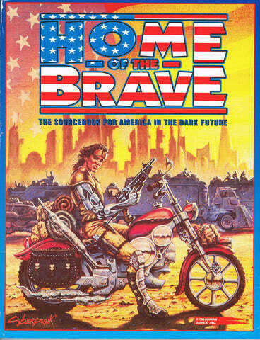 Ross Talsorian Games Cyberpunk 2020 RPG Home of the Brave cover art showing futuristic dystopian cityscape
