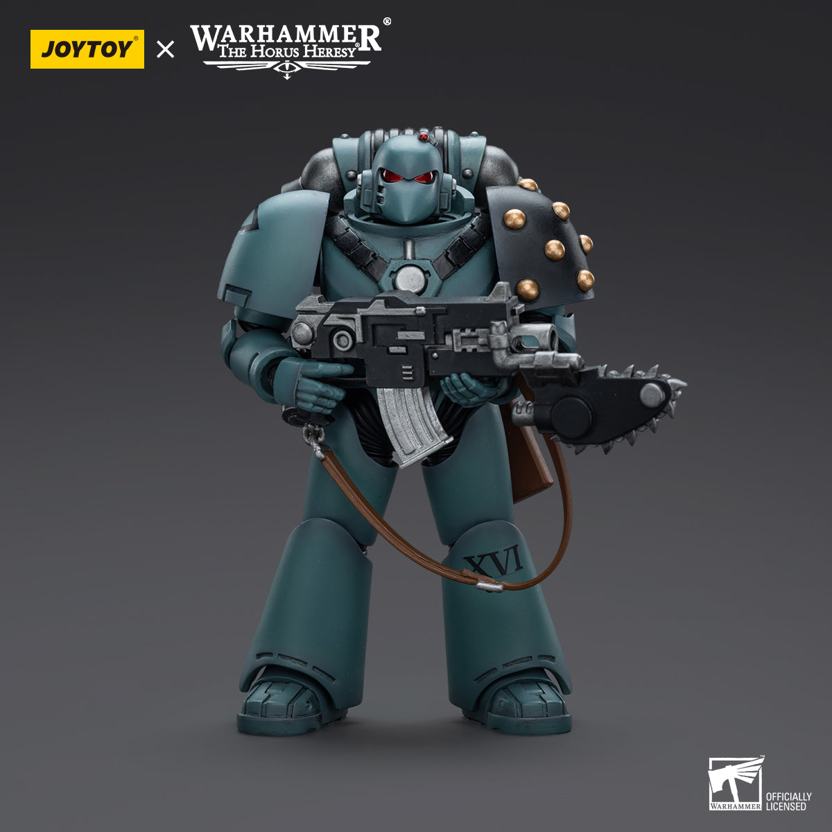 Warhammer Collectibles: 1/18 Scale Sons of Horus MKVI Tactical Squad Legionary w/ Bolter, Chainblade - Good Games