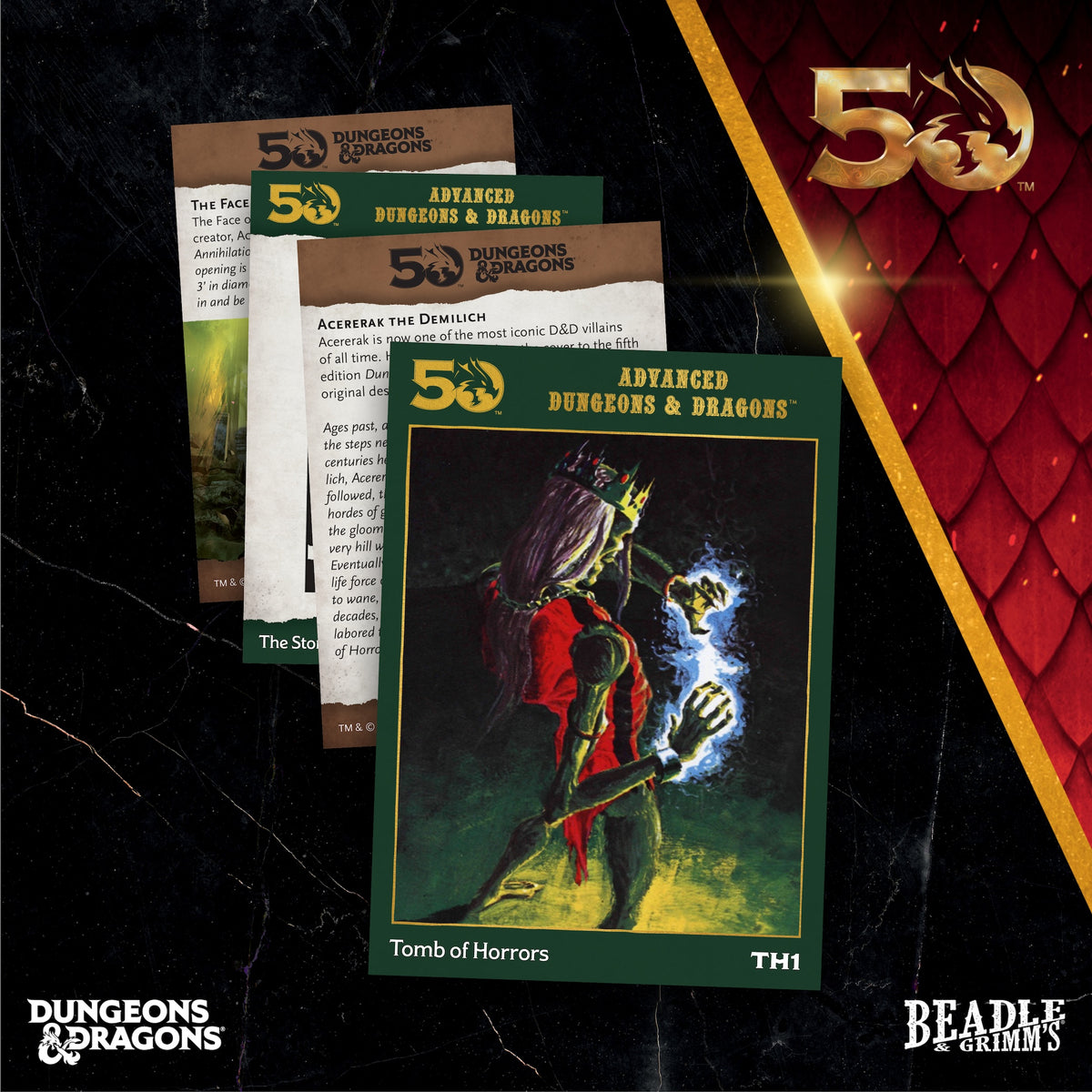 Beadle &amp; Grimms Classic Module Collection Tomb of Horrors Dice &amp; Accessories Set D&amp;D 50th