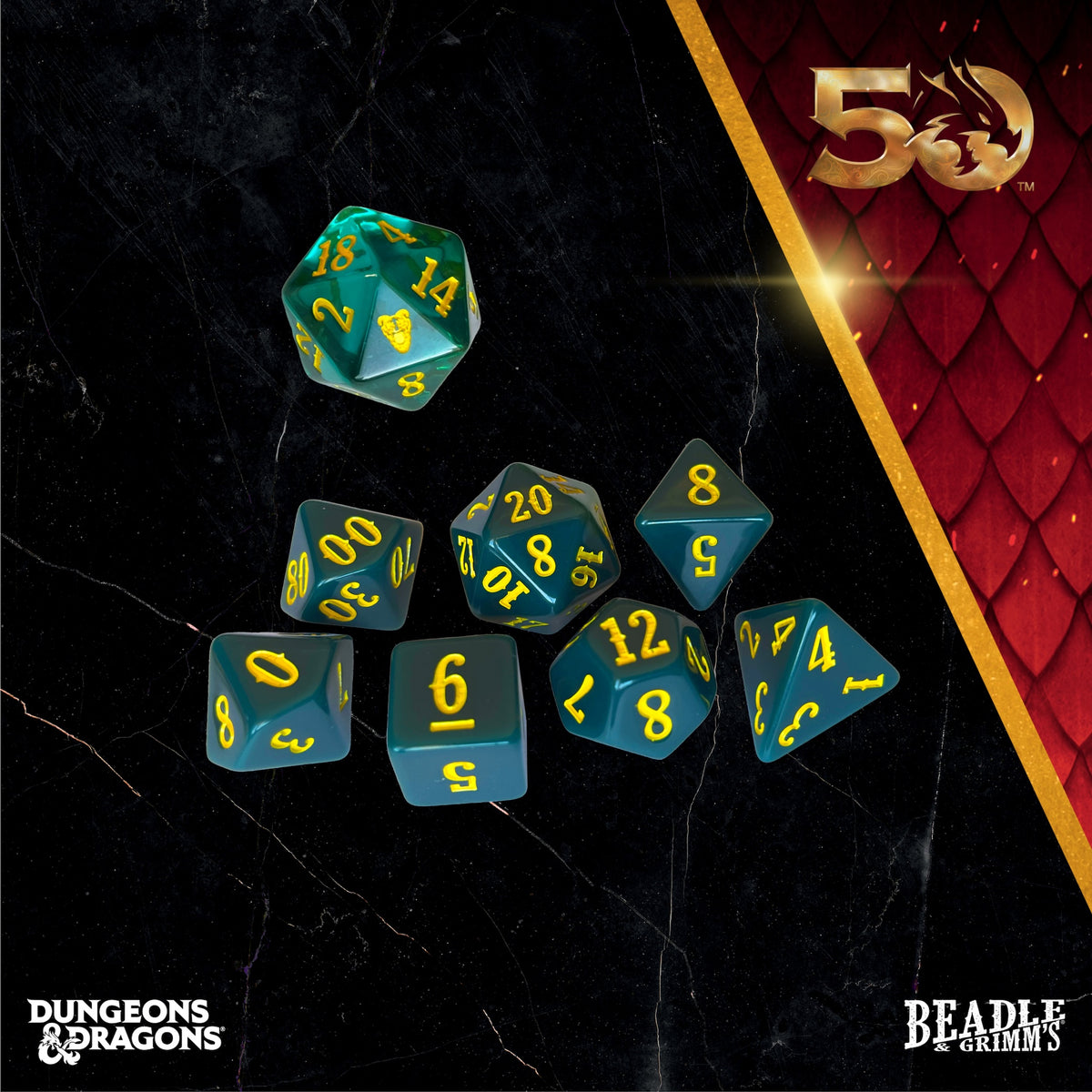 Beadle &amp; Grimms Classic Module Collection Tomb of Horrors Dice &amp; Accessories Set D&amp;D 50th