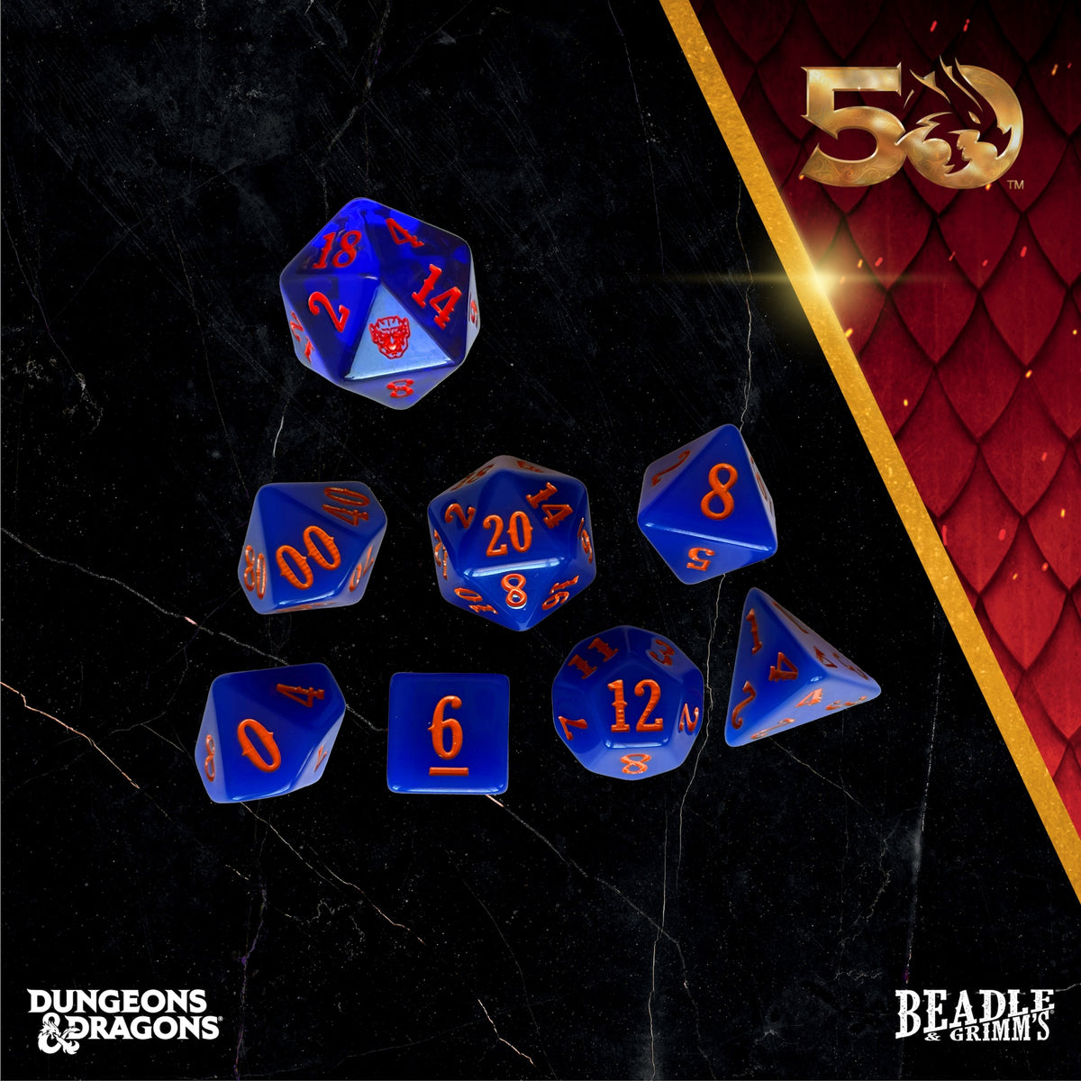 Beadle &amp; Grimms White Plume Mountain Dice &amp; Accessories Set D&amp;D 50th