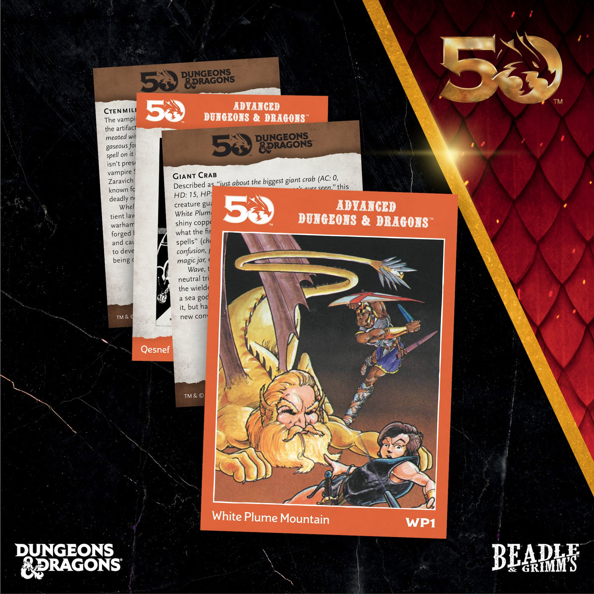 Beadle &amp; Grimms White Plume Mountain Dice &amp; Accessories Set D&amp;D 50th