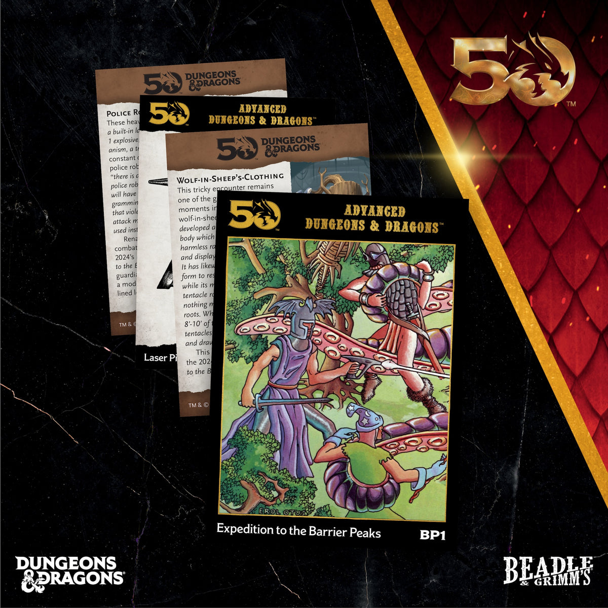 Beadle &amp; Grimms Expedition to Barrier Peaks Dice &amp; Accessories Set D&amp;D 50th