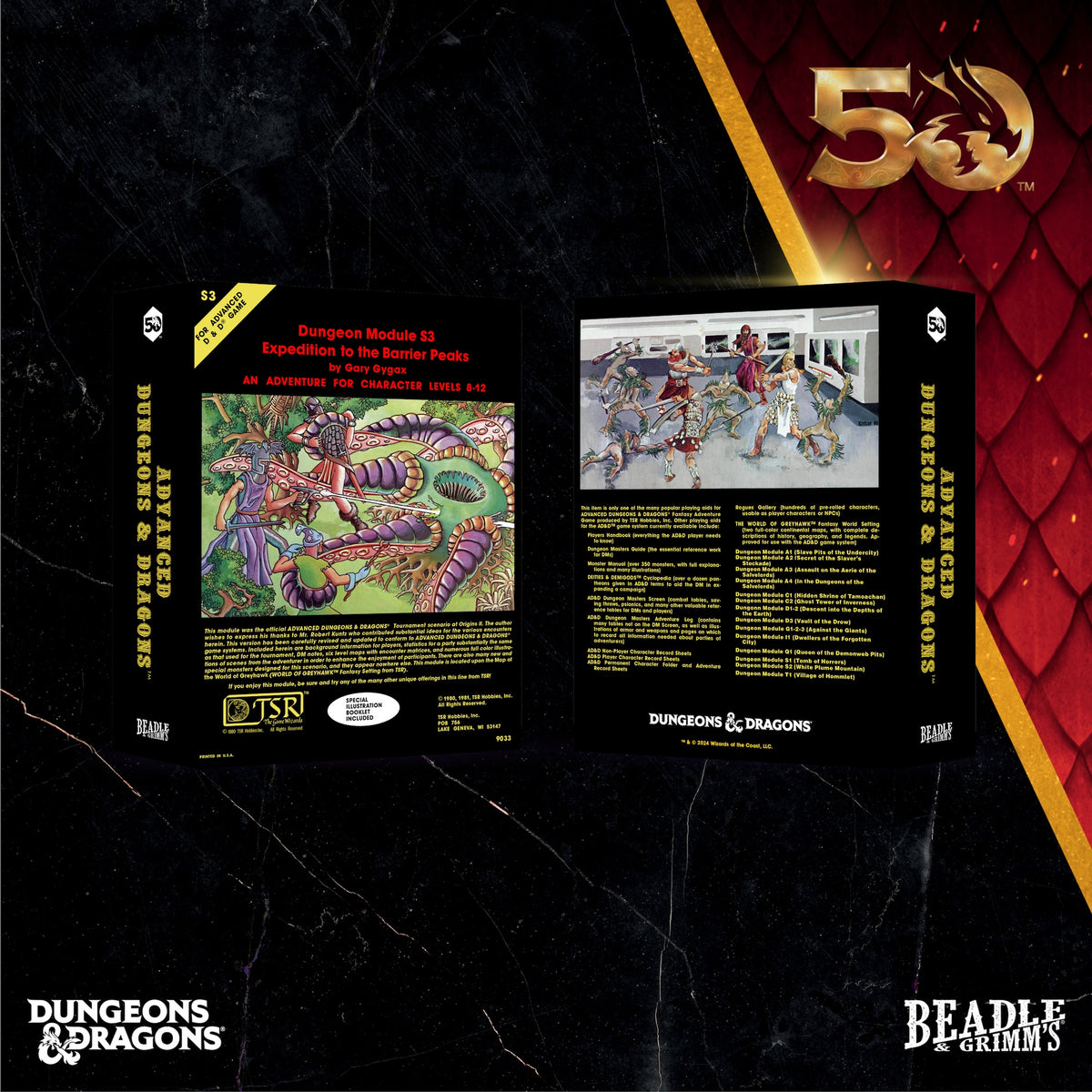 Beadle &amp; Grimms Expedition to Barrier Peaks Dice &amp; Accessories Set D&amp;D 50th