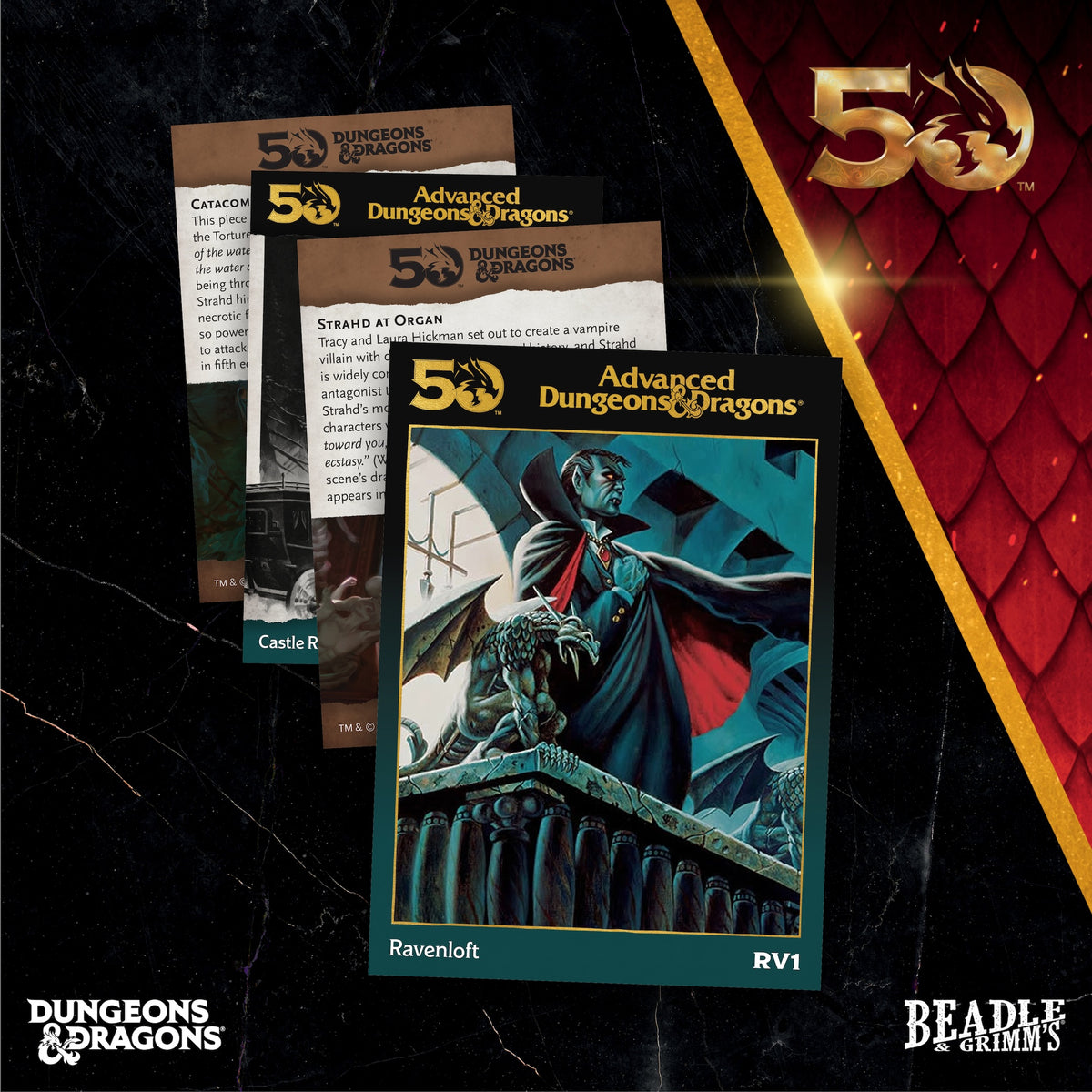 Beadle &amp; Grimms Ravenloft Dice &amp; Accessories Set D&amp;D 50th