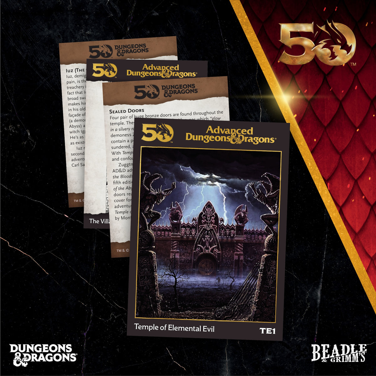 Beadle &amp; Grimms The Temple of Elemental Evil Dice &amp; Accessories Set D&amp;D 50th