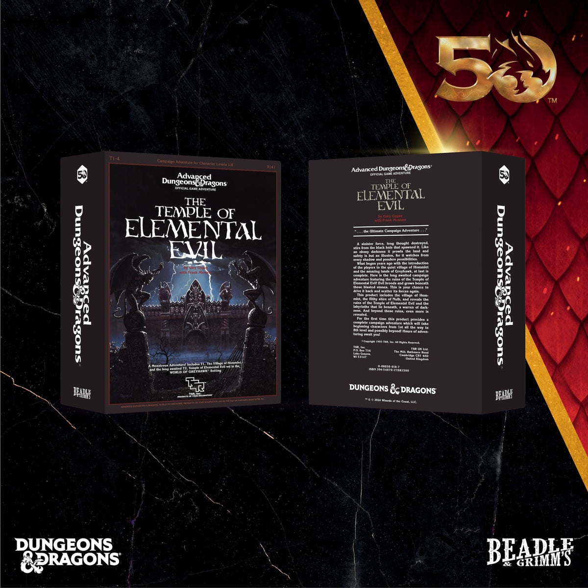 Beadle &amp; Grimms The Temple of Elemental Evil Dice &amp; Accessories Set D&amp;D 50th