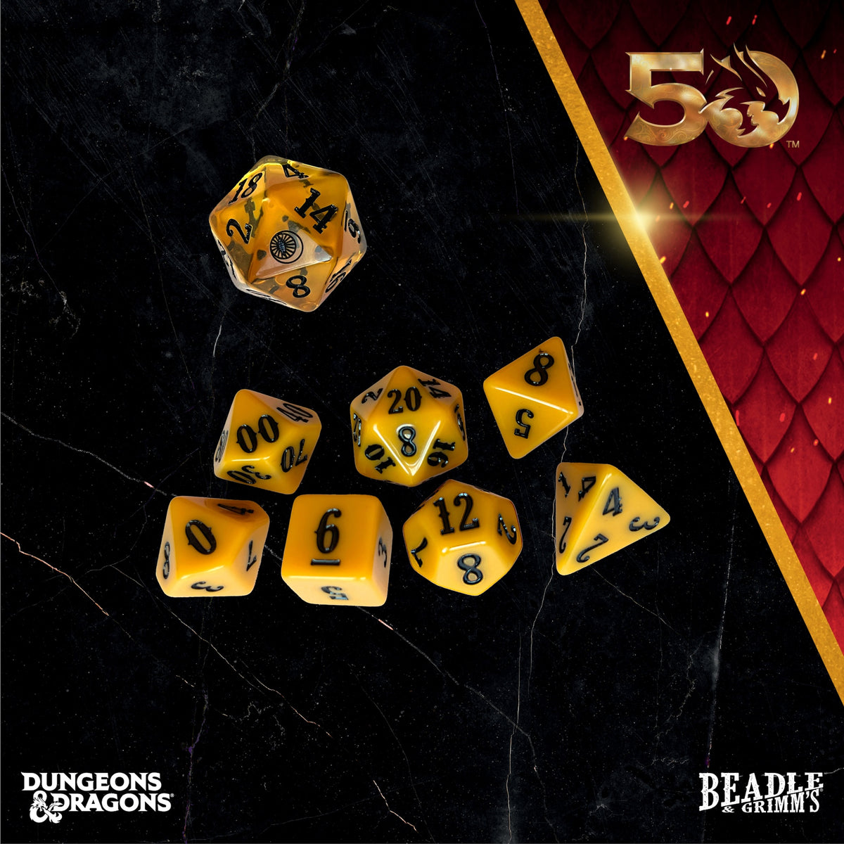 Beadle &amp; Grimms Vecna Lives Dice &amp; Accessories Set D&amp;D 50th