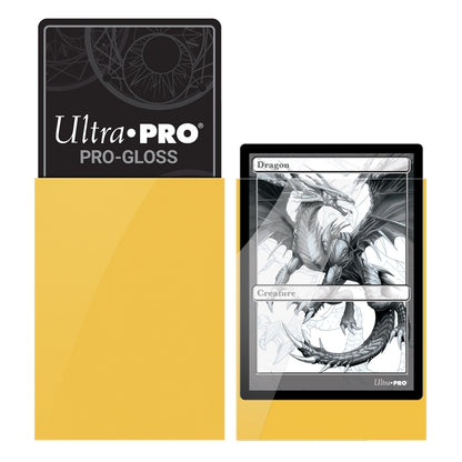 Ultra Pro: UP82675 PRO-Gloss 50ct Standard Deck Protector sleeves: Yellow