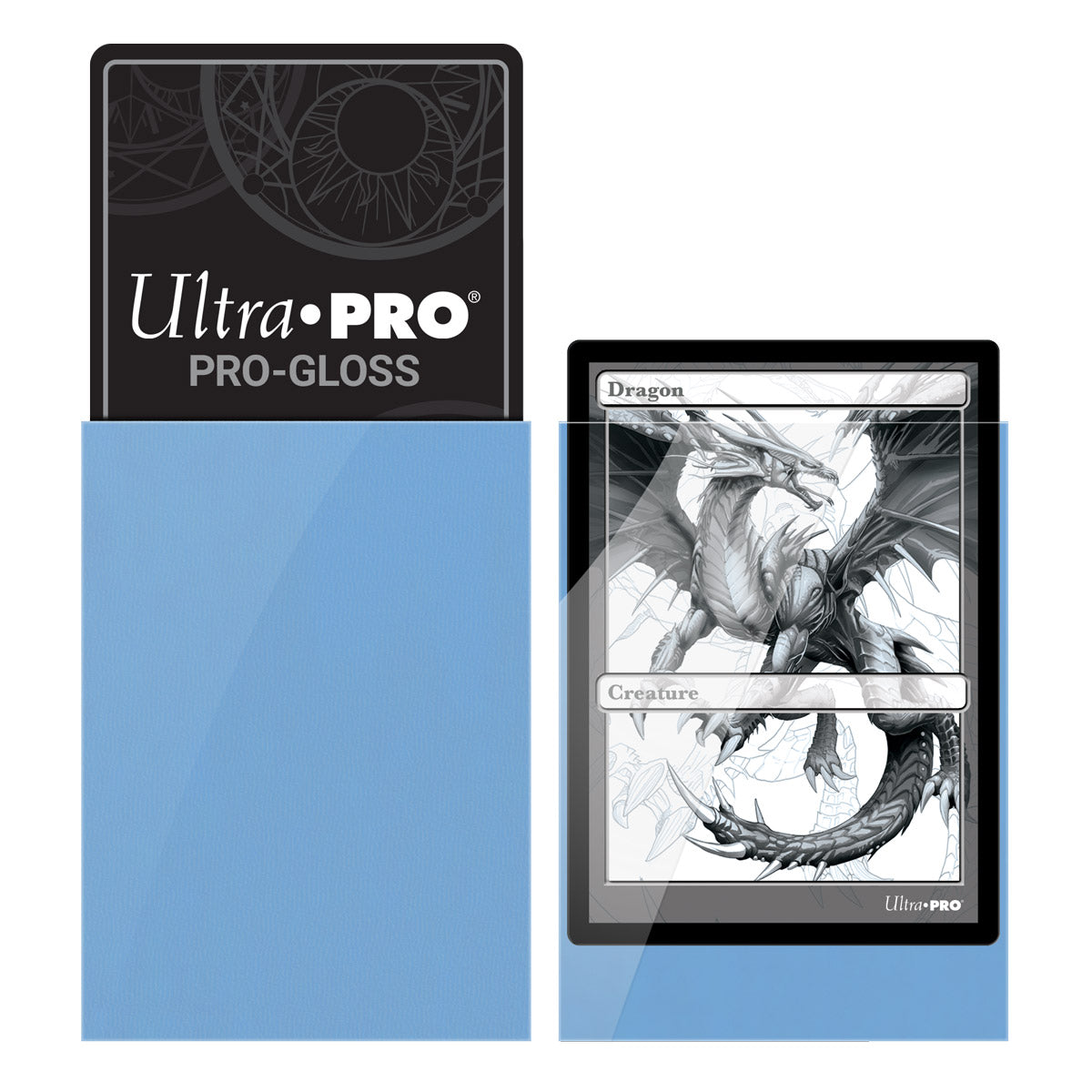 Ultra Pro: UP82677 PRO-Gloss 50ct Standard Deck Protector sleeves: Light Blue