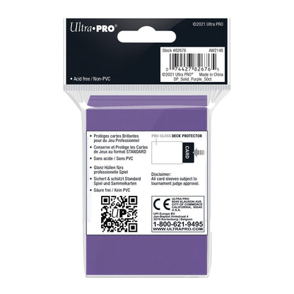 Ultra Pro: UP82676 PRO-Gloss 50ct Standard Deck Protector sleeves: Purple