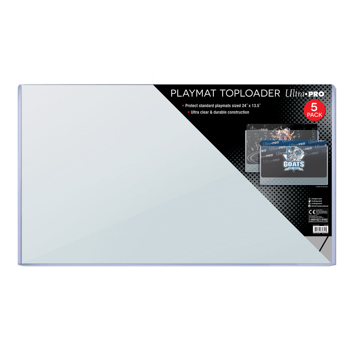 Ultra Pro: 24inch x 13.5inch Playmat Toploader 5ct