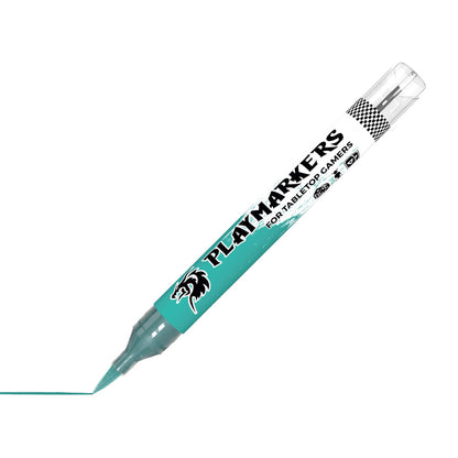 AK Interactive Emerald Playmarkers marker for tabletop gamers drawing a thin emerald line on a white surface