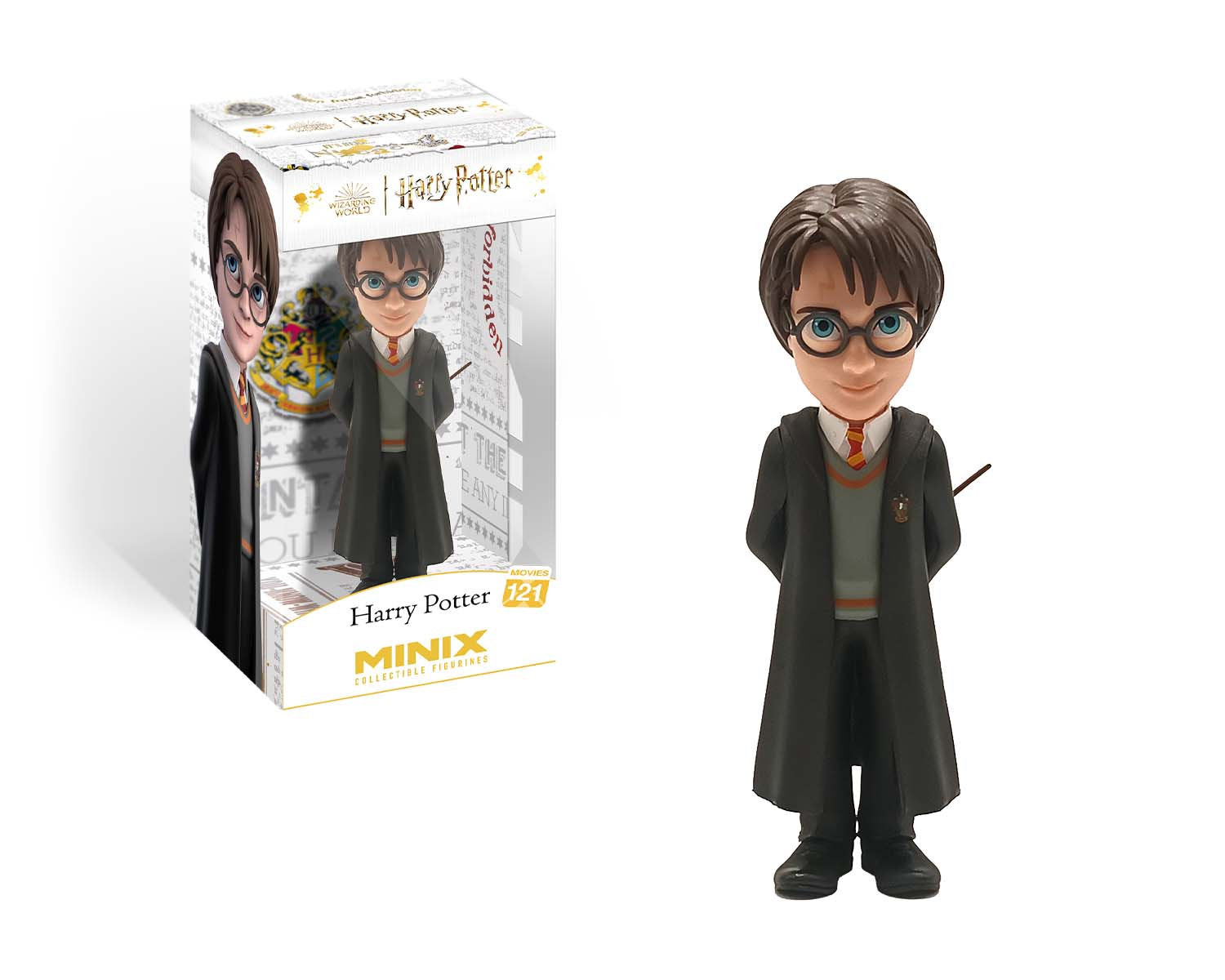 Figure boxed in Harry Potter-themed packaging with lightning bolt design and character art