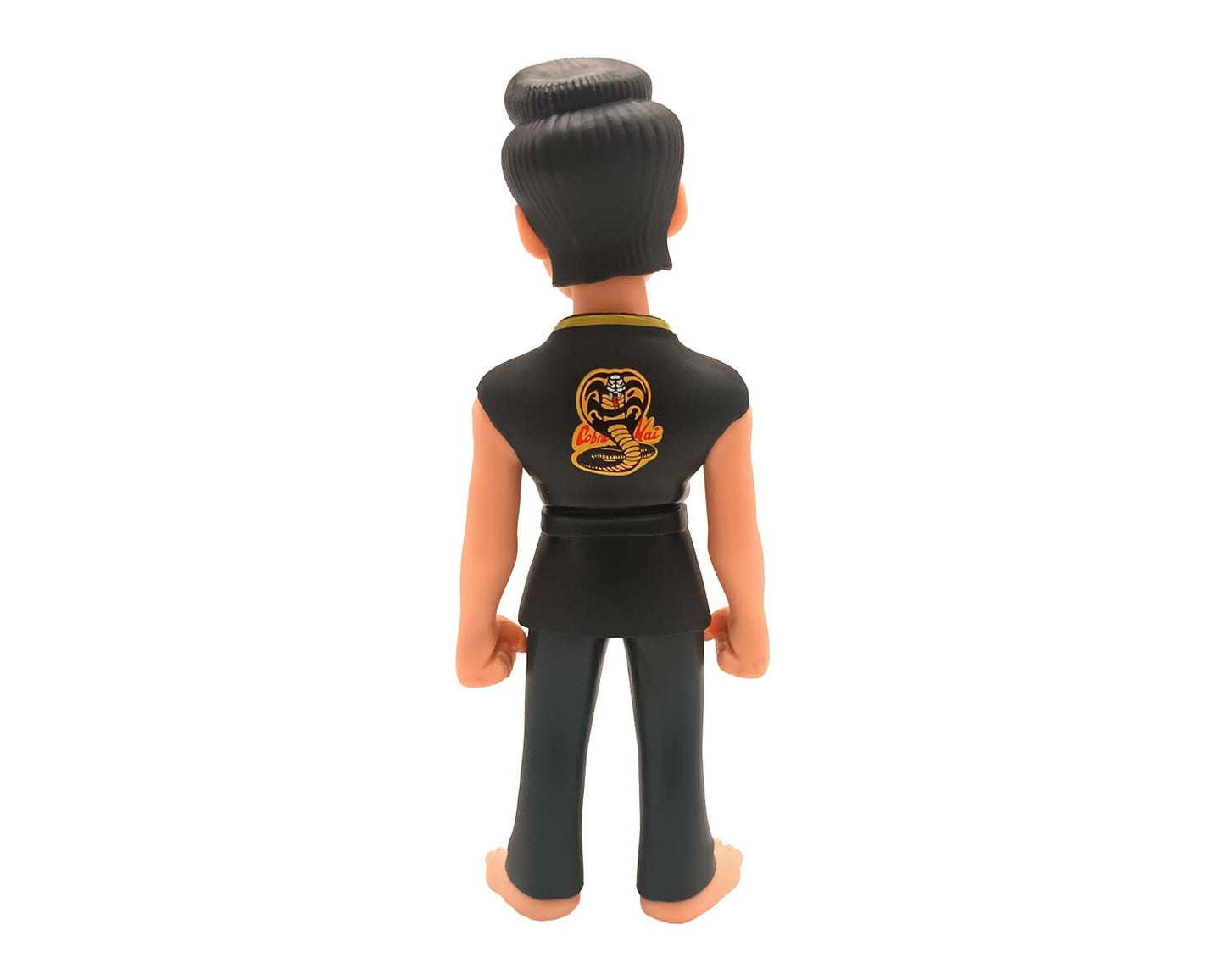 Low rear angle emphasizing figure base and Cobra Kai logo