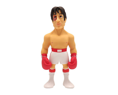 MINIX Rocky Rocky Balbo figure boxer in white shorts, red gloves, and bruised eye