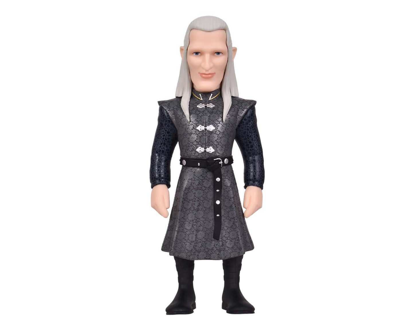 Side profile highlighting sharp facial sculpt and shoulder armor