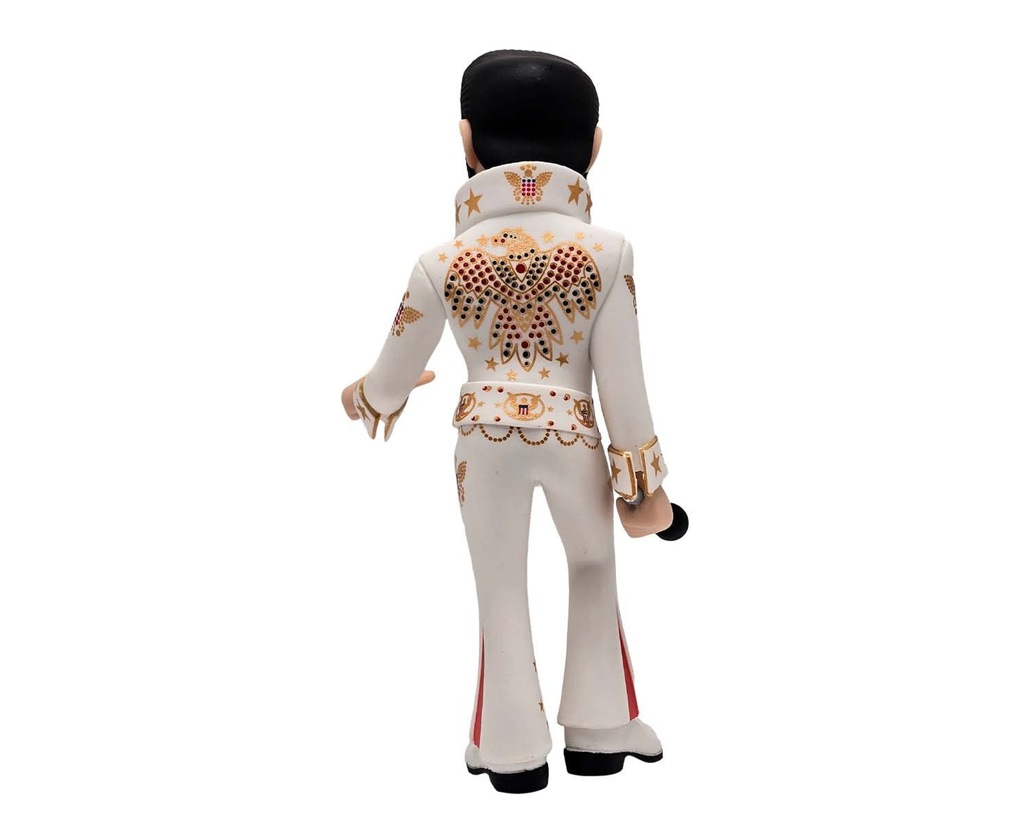 Front-right view of boxed figure with Elvis branding and product window