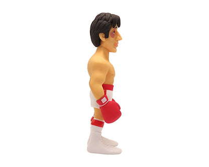 Side view of MINIX Rocky Rocky Balbo figure rocky balboa in red boxing gloves and white shorts