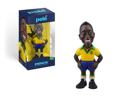 Boxed packaging view with Pele’s name, team logo, and vibrant Brazil colors