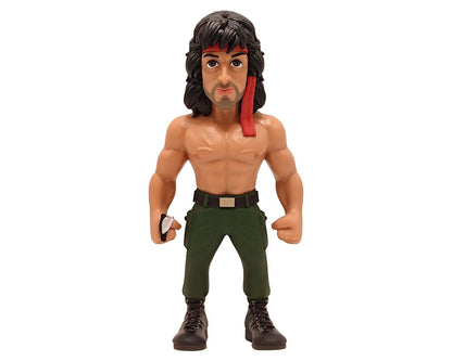 Side view showing weapon detail, flowing hair, and camouflage pants