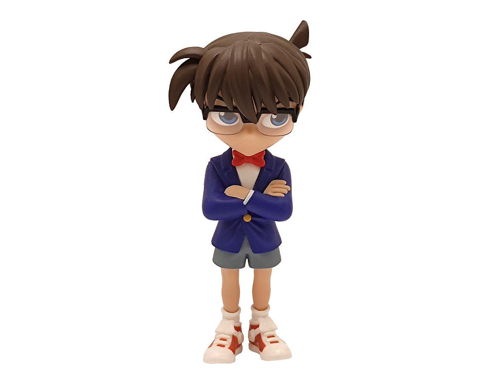 MINIX Detective Conan Conan 114 figure of conan edogawa with glasses, red bowtie, blue jacket, arms crossed