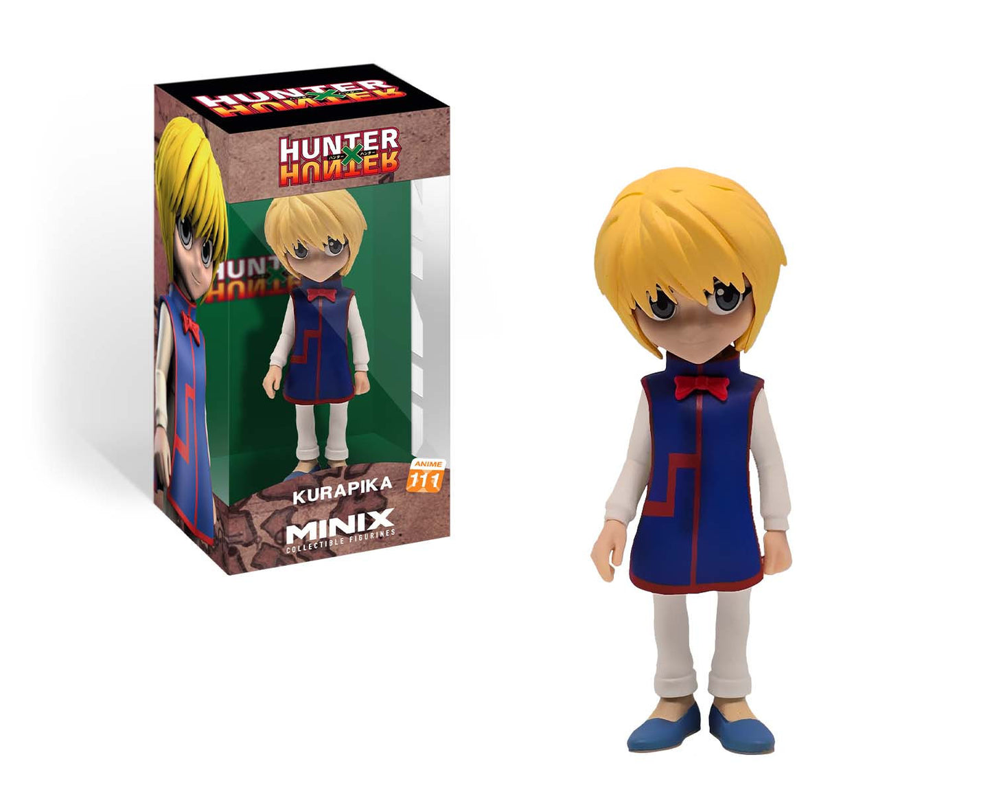 Figure displayed in Hunter x Hunter-themed box with Kurapika’s name and series branding