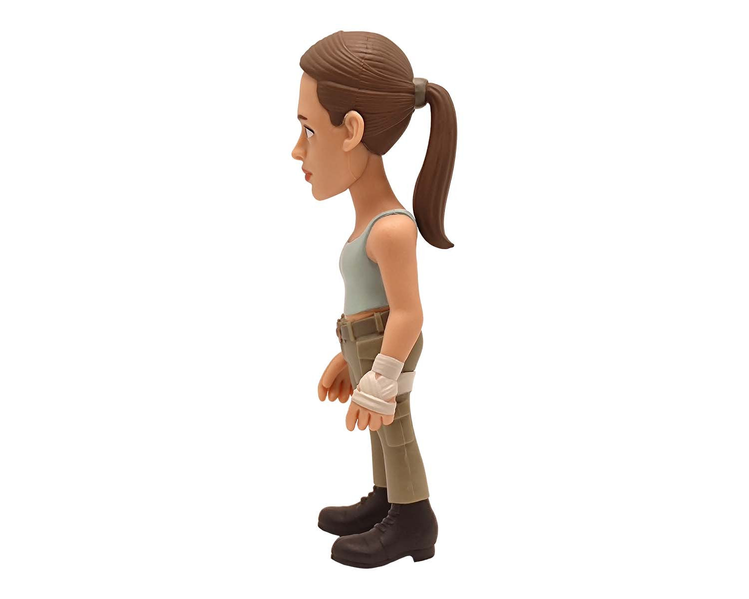 Rear view highlighting braid, backpack, and utility belt