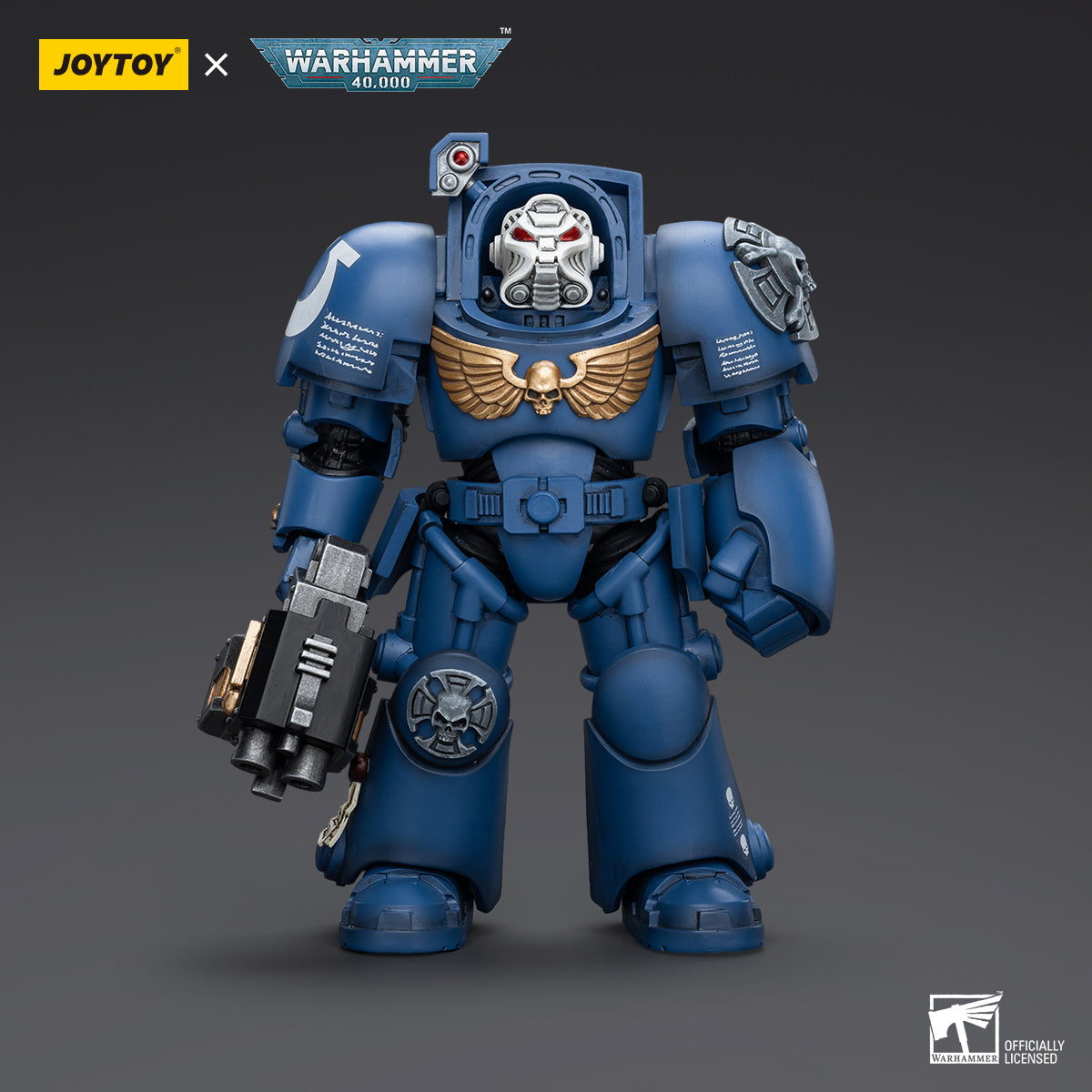 Warhammer Collectibles: 1/18 Scale Ultramarines Terminator Squad Terminator With Storm Bolter